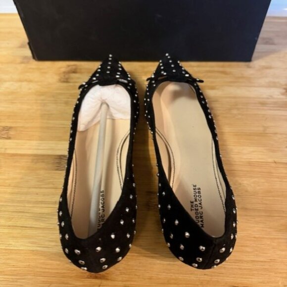 THE MARC JACOBS Studded Mouse Pointed-Toe Flats - Picture 12 of 16